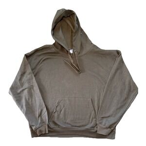 Mission Ridge Men's Brown Solid Pullover Hoodie Long Sleeve Regular Size 2XL